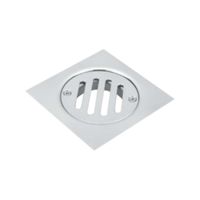 SZ108-10   100x100mm Stainless steel satin floor drain balcony with screwed grate 