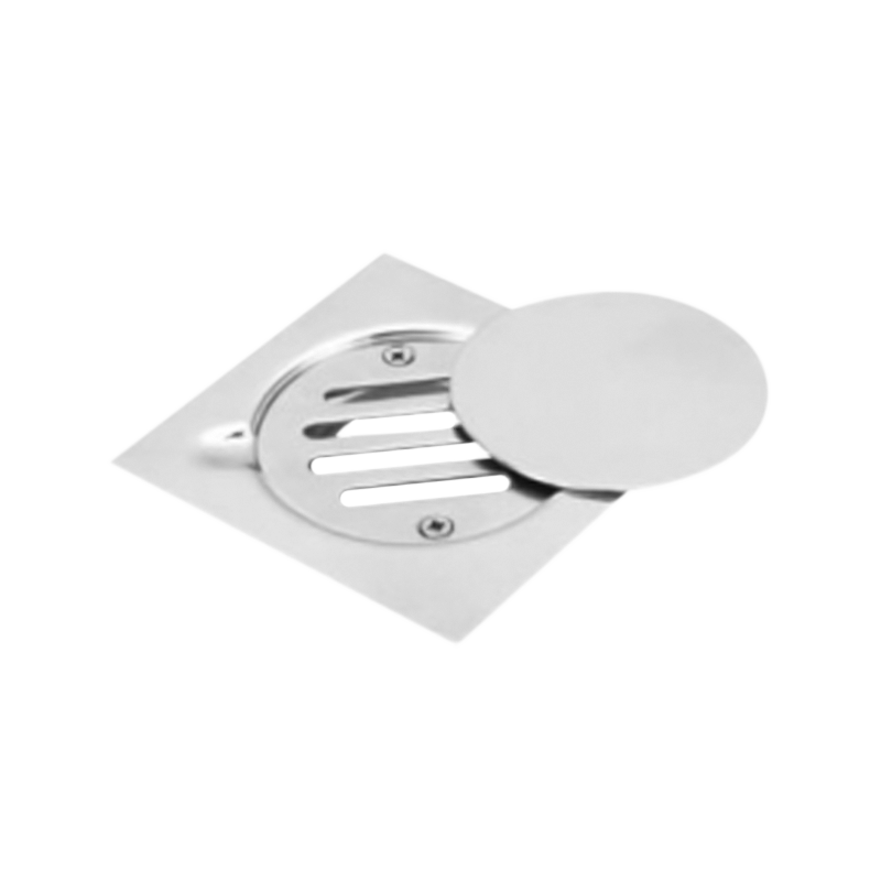 SZ101-10 SZ102-10 SGC  100x100mm  4" x 4" Large drainage volume stainless steel floor drain trap 3 pcs with screwed grate and cover plate