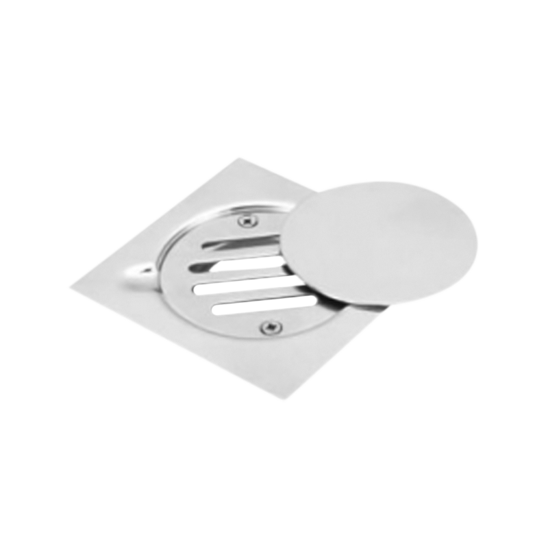SZ101-10 SZ102-10 SGC  100x100mm  4" x 4" Large drainage volume stainless steel floor drain trap 3 pcs with screwed grate and cover plate