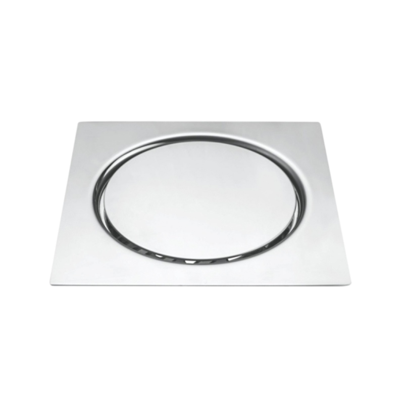 SZ105-15  150x150mm Stainless steel balcony fountain floor drain rotate cover with screwed grate and cover with central screw