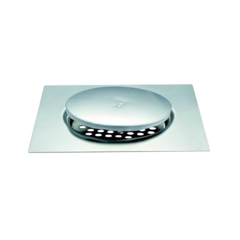 SZ106-20   200x200mm Stainless steel shower area roof floor drain click clack with pop-up brass cartridge