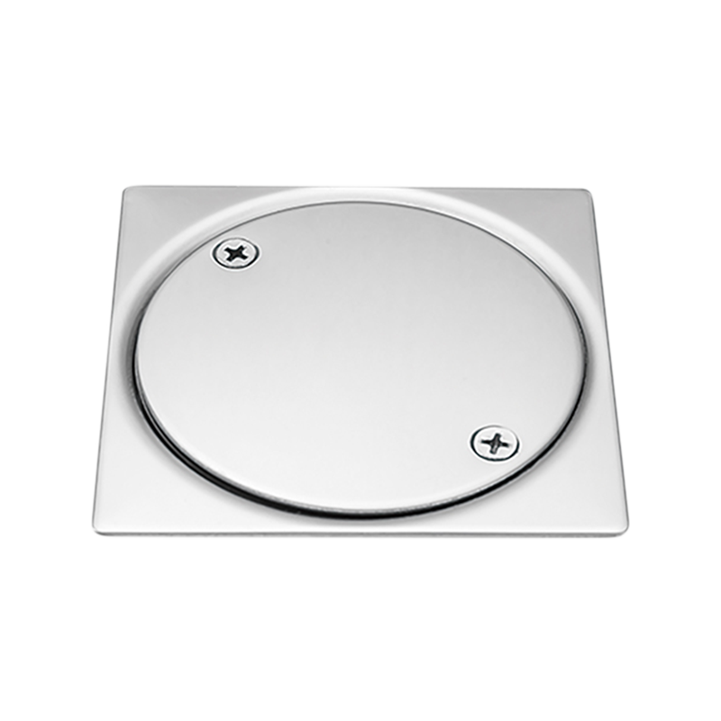 SZ107-8   80x80mm Stainless steel shower area balcony floor drain clean-out with screwed cover