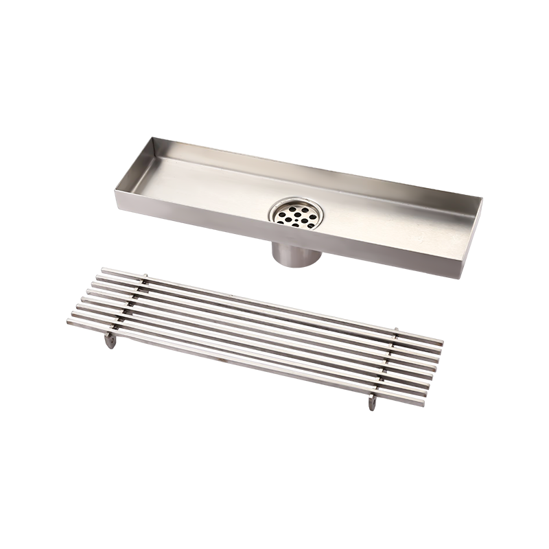 SZ1623  All-around strong spiral drainage stretching stainless steel linear drain for shower kitchen bathroom floor waste drain strainer