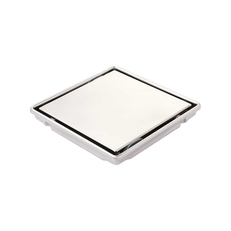 SZ129-20   200x200mm 8" x 8" Balcony stainless steel tile drain with removeable cover and ABS siphon cover depth 20mm