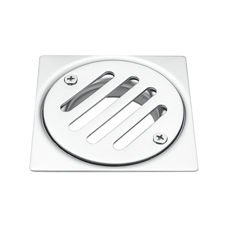 SZ108-8   80x80mm Stainless steel stretching and punching floor drain balcony with screwed grate