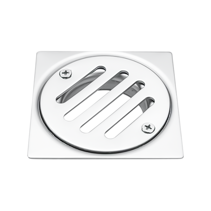 SZ108-8   80x80mm Stainless steel stretching and punching floor drain balcony with screwed grate