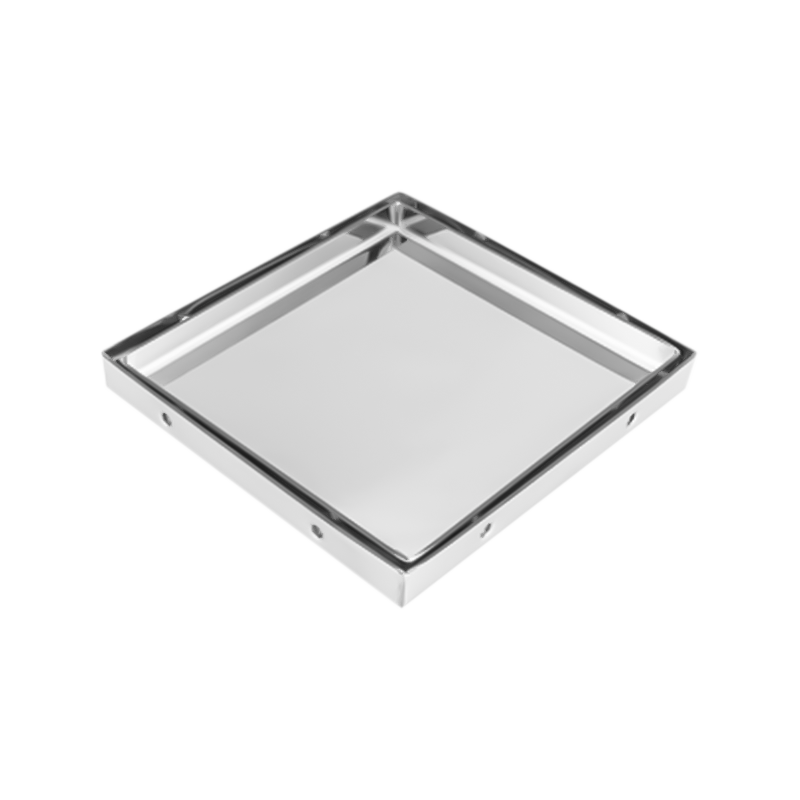 SZ114-20   200x200mm Fast drying satin finished bend process stainless steel tile drain with grate and removeable cover