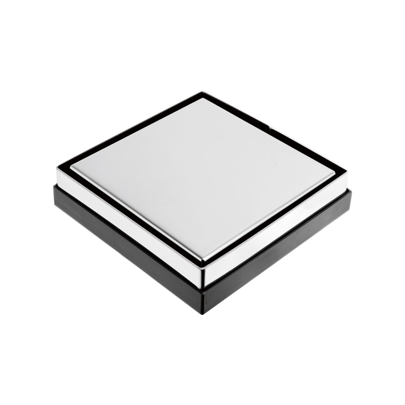 SZ117-13   130x130mm 5.2" x 5.2" Kitchen stainless steel tile drain pvc base with removeable cover and ABS siphon