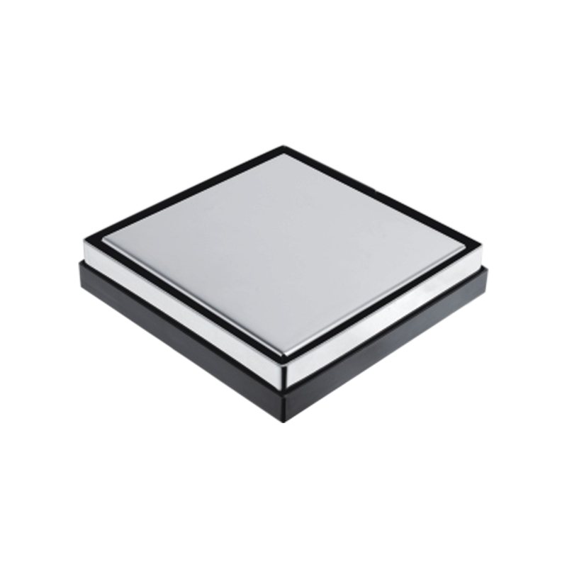 SZ117-15   150x150mm 6" x 6" Shower area stainless steel tile drain pvc base with removeable cover and ABS siphon