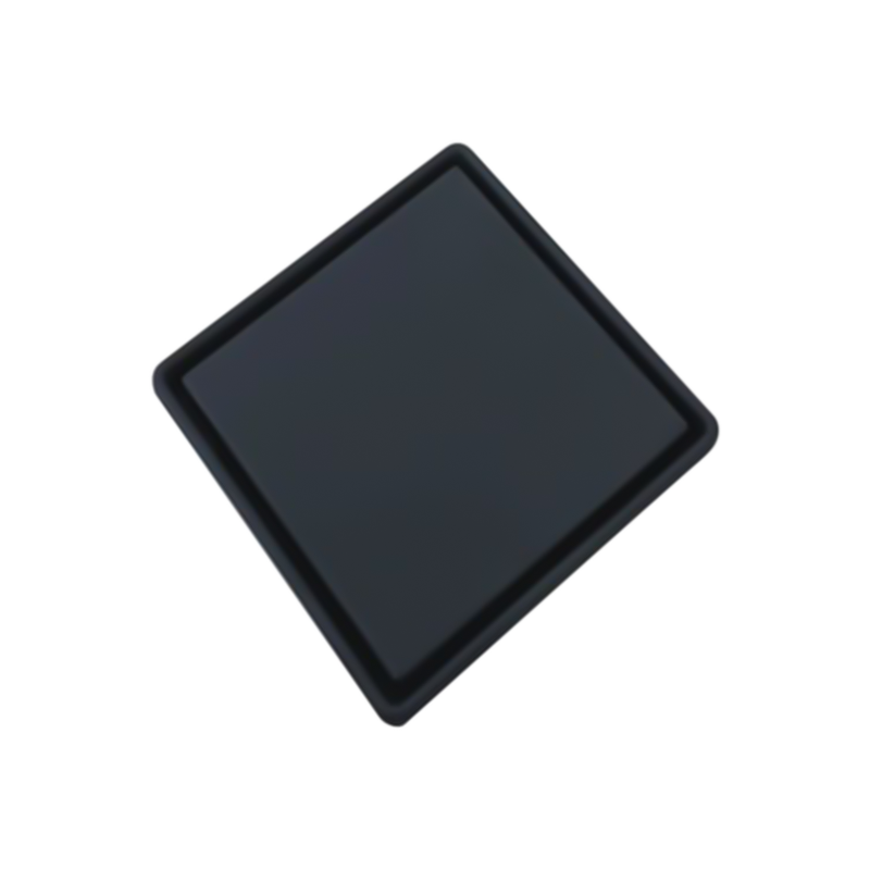 SZ118-20B   200x200mm 8" x 8" Matt black finishing stainless steel tile drain with removeable cover and ABS siphon