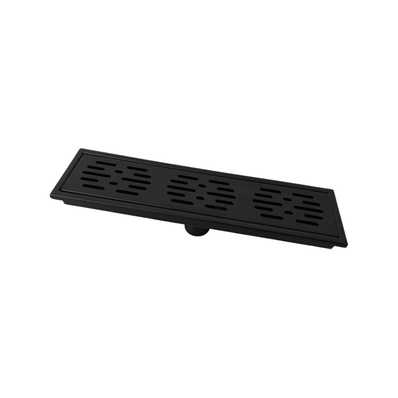 SZ1627  Satin finished matt black finishing stainless steel linear drain for shower kitchen bathroom floor waste drain strainer