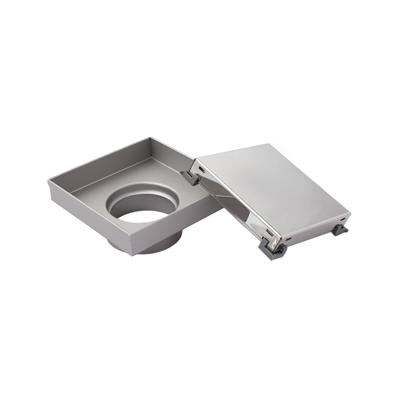 SZ122-15   150x150mm 89mm Outlet stainless steel tile drain with removeable cover and ABS siphon and cover holder